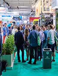 visitors at the exhibition of the UITP Summit