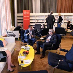 Participants at the elevate lounge