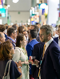 visitors networking at the exhibition