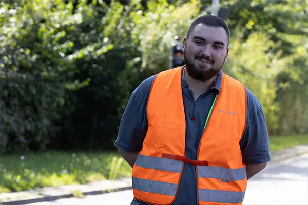 Hugo Dominik, Busfahrer für den Busbetriebshof Alsterdorf.